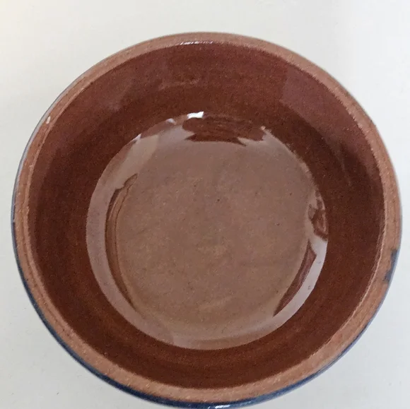 Troyan Bulgarian Drip Glaze Redware Clay Handcrafted Boho Bowl. - Picture 9 of 9